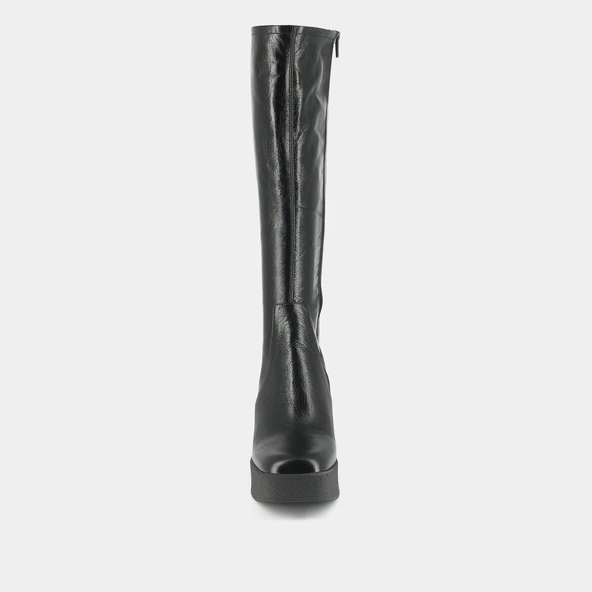 Bottes à plateformes en cuir vieilli noir | DRICIA | Jonak