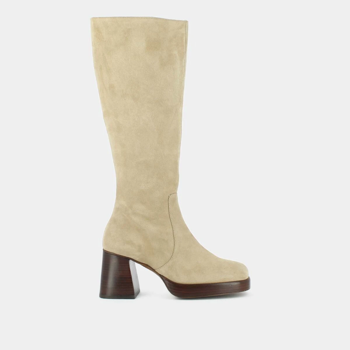 Bottes &agrave; plateformes en croute beige | BETINA | Jonak