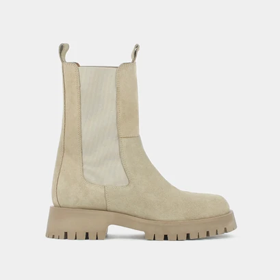 Bottines à plateformes beige