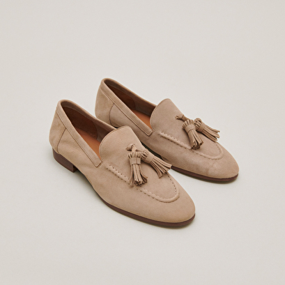 Mocassins à glands en velours camel | DEREK | Jonak