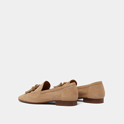 Mocassins à glands en velours camel | DEREK | Jonak