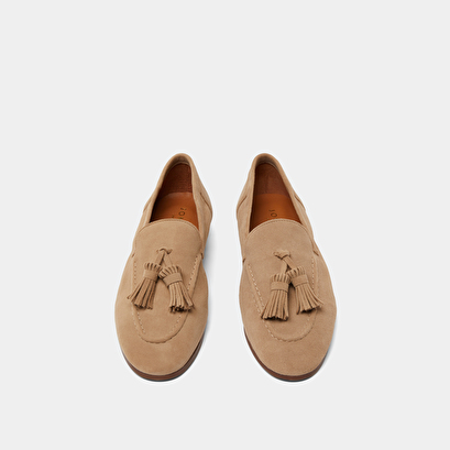 Mocassins à glands en velours camel | DEREK | Jonak