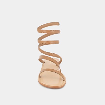 Sandales à brides torsadées en cuir camel | WINONA | Jonak