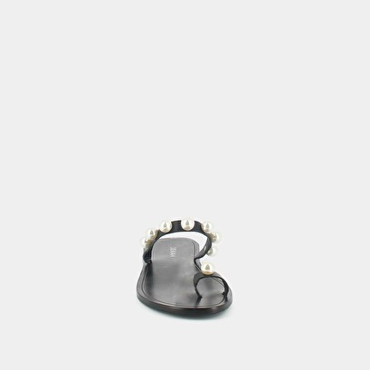 Sandales à perles en cuir noir | WADDLE | Jonak
