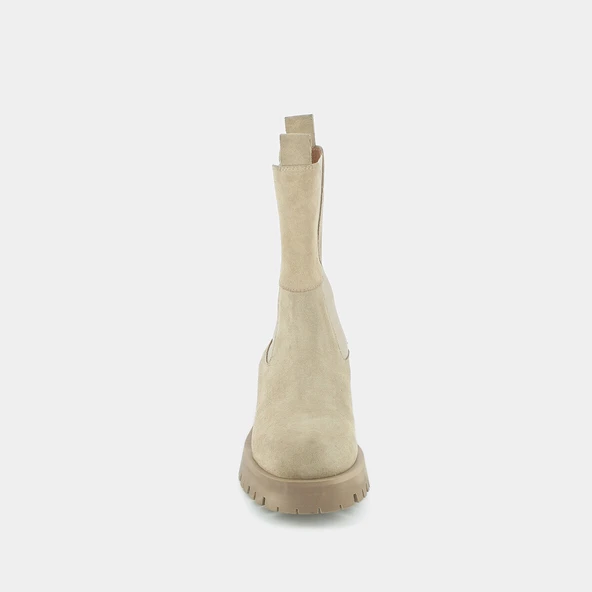 Bottines &agrave; plateformes en croute beige | RIDLE | Jonak