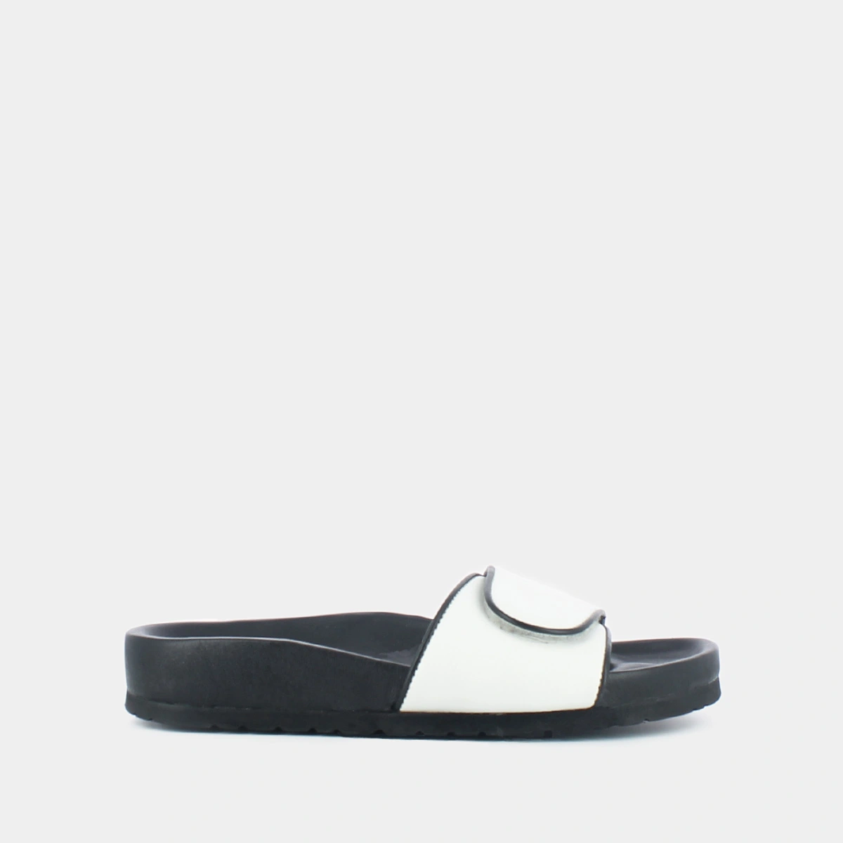Mules à fermetures en cuir blanc | WELDONE | Jonak