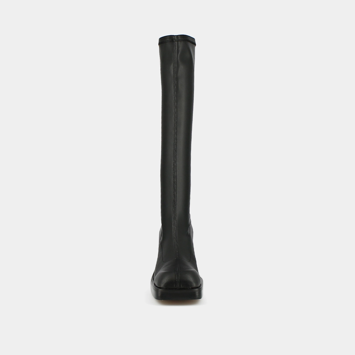 Bottes hautes à bouts carrés en textile noir | BALLOT | Jonak