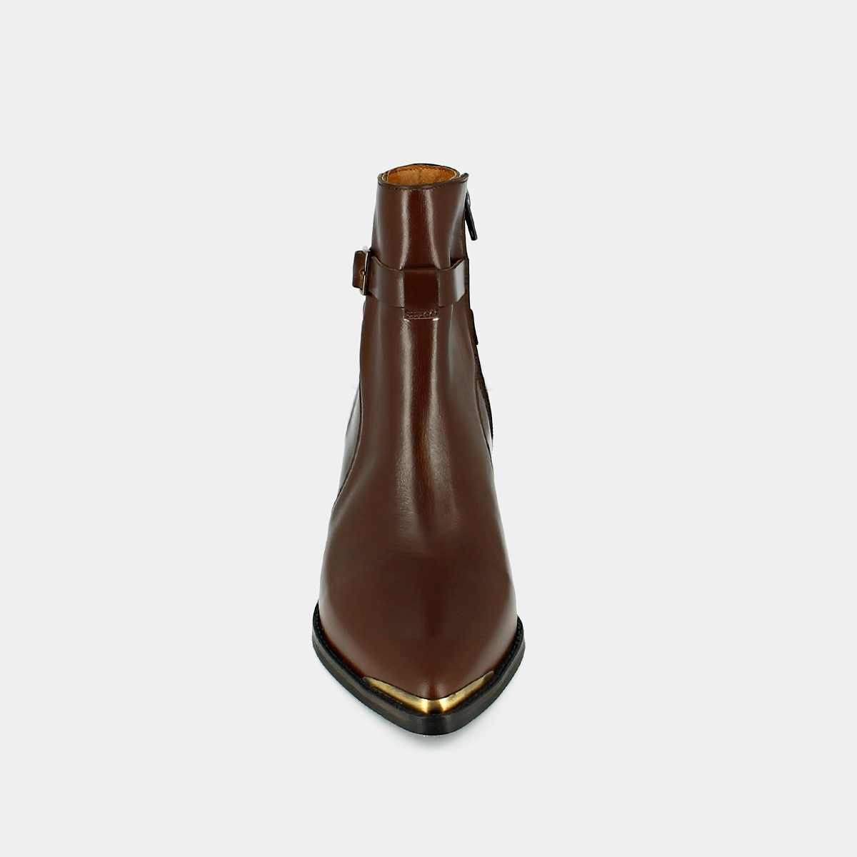 Boots à bouts pointus en cuir marron | ARGAN | Jonak