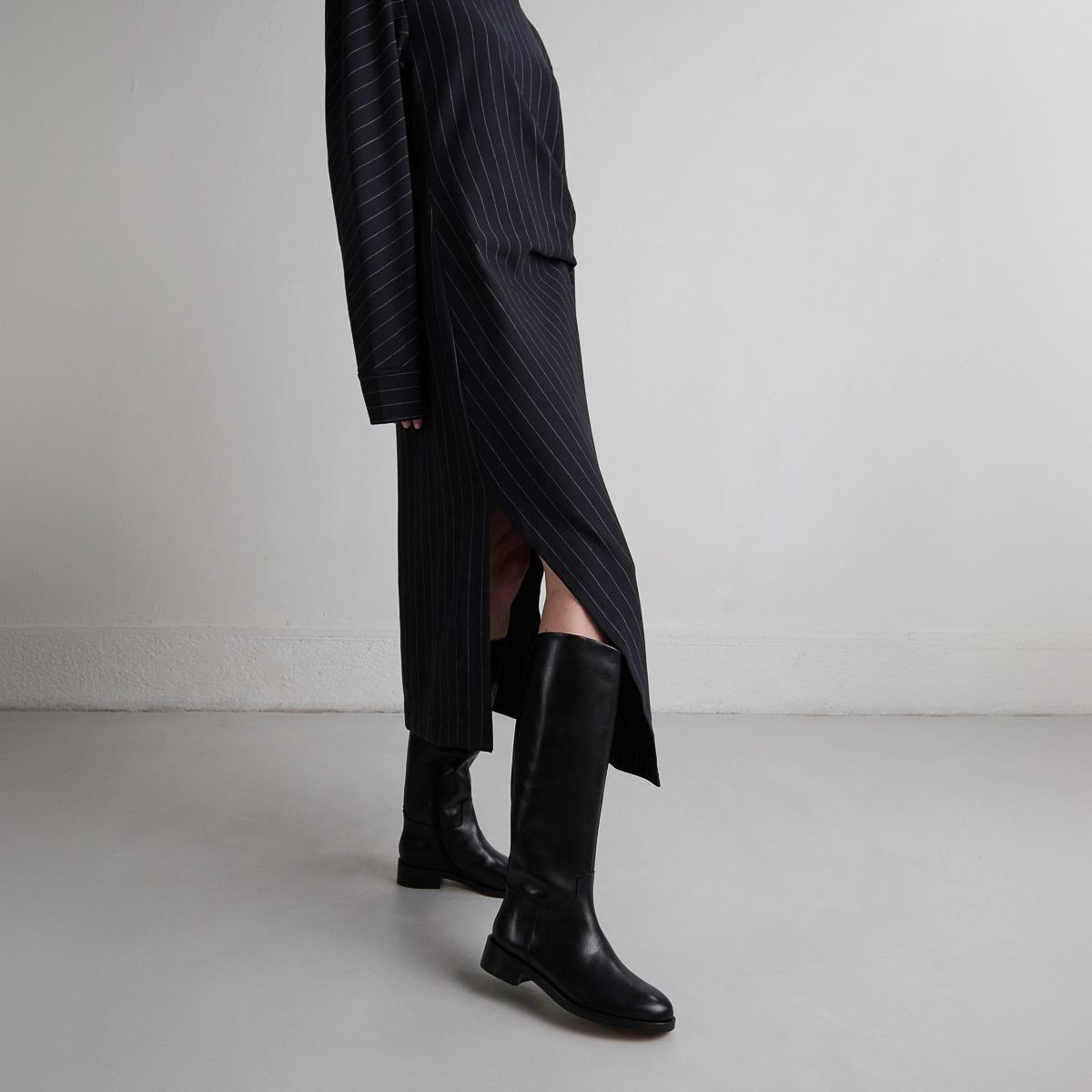 Bottes hautes en cuir noir | MACARON | Jonak
