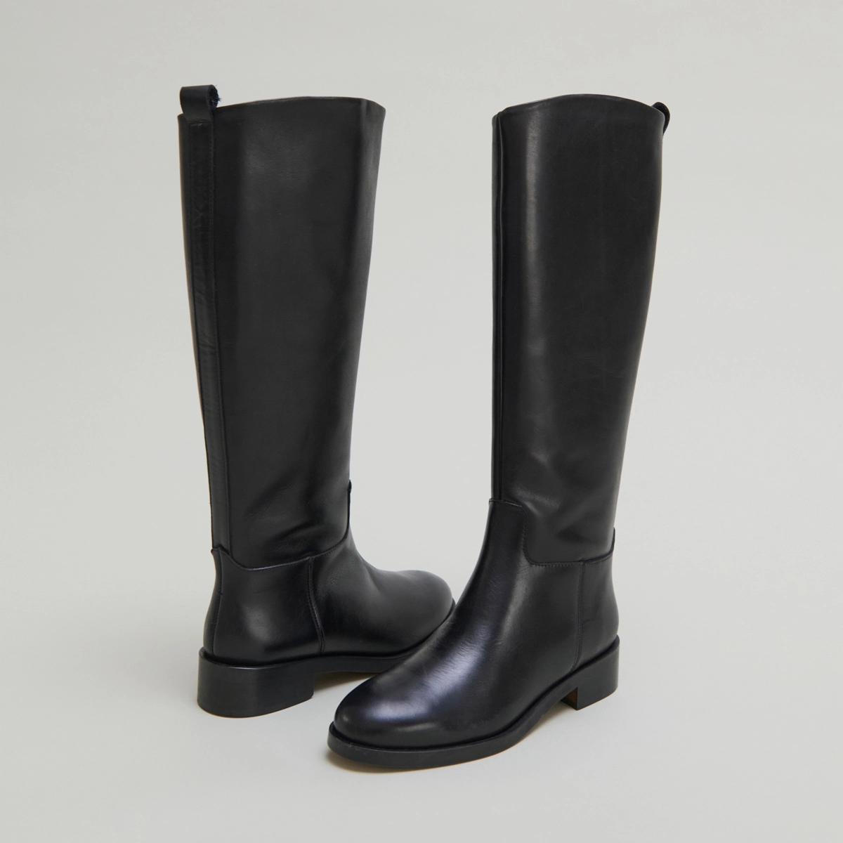 Bottes hautes en cuir noir | MACARON | Jonak