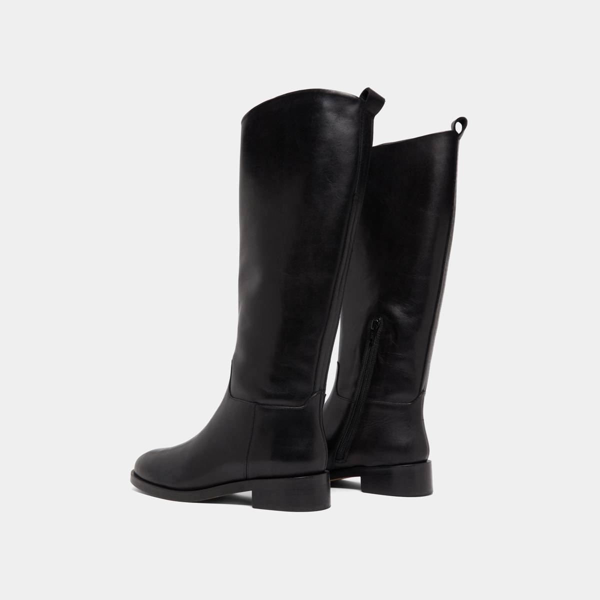 Bottes hautes en cuir noir | MACARON | Jonak