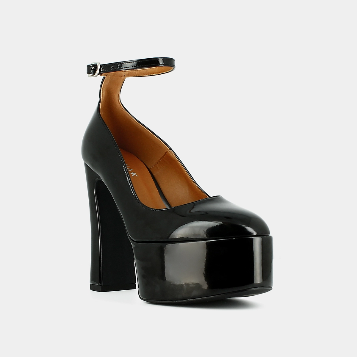 Babies &agrave; talons en mati&egrave;re noir vegan | JEANNE | Jonak