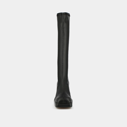 Bottes hautes &agrave; bouts carr&eacute;s en textile noir | BALLOT | Jonak