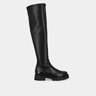 Bottes &agrave; semelles crant&eacute;es en cuir noir | RADAR | Jonak