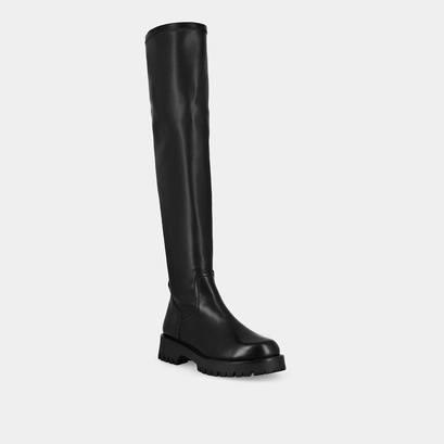 Bottes &agrave; semelles crant&eacute;es en cuir noir | RADAR | Jonak