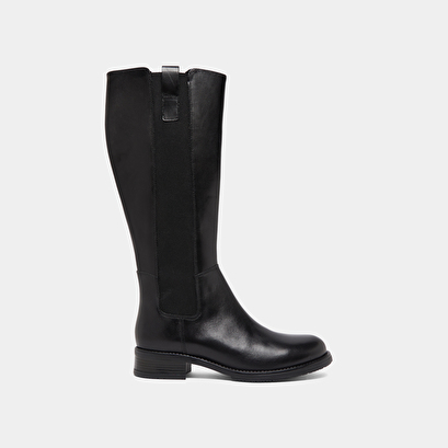 Bottes plates à bouts ronds en cuir noir | ASPER | Jonak