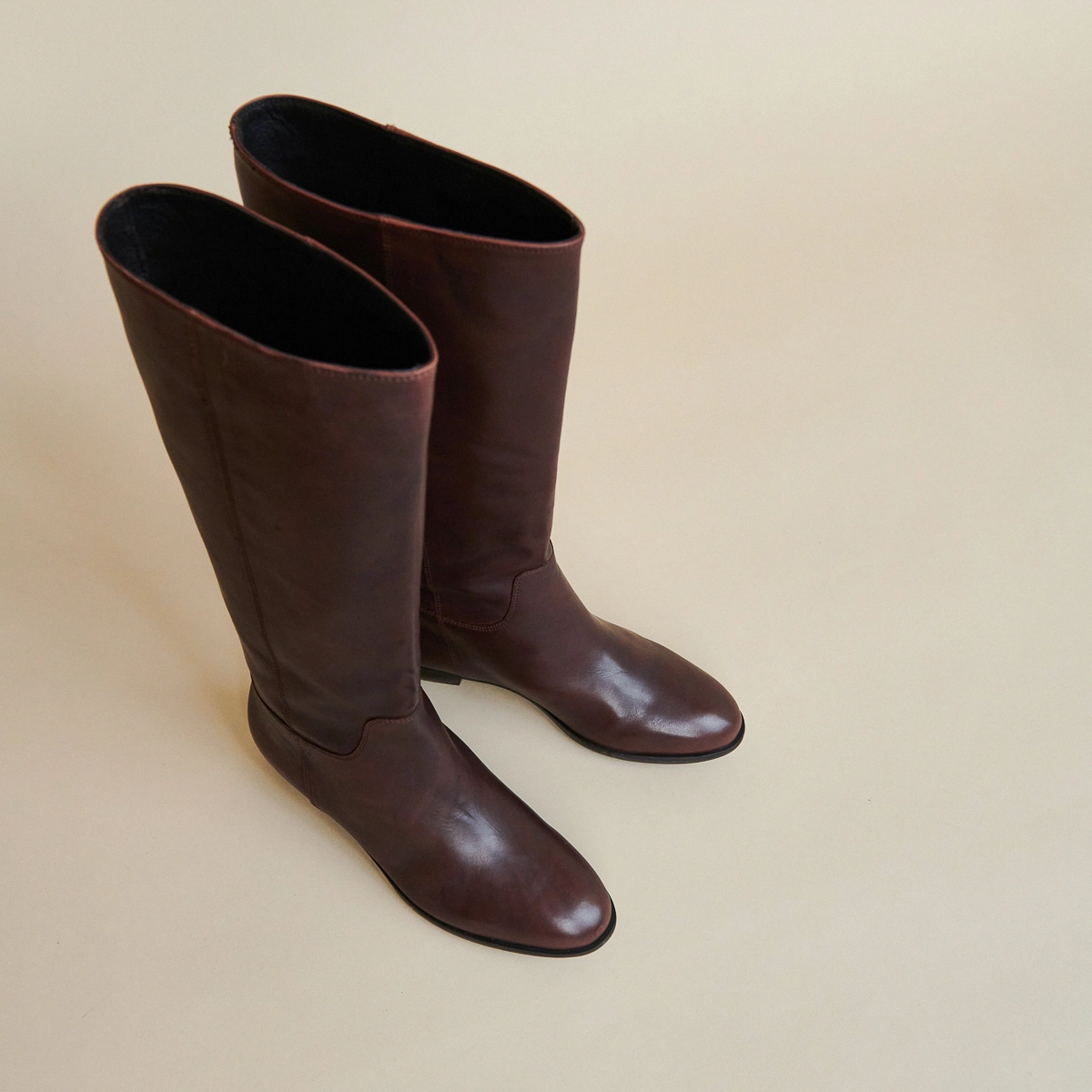 Bottes plates en cuir marron | 1137 | Jonak