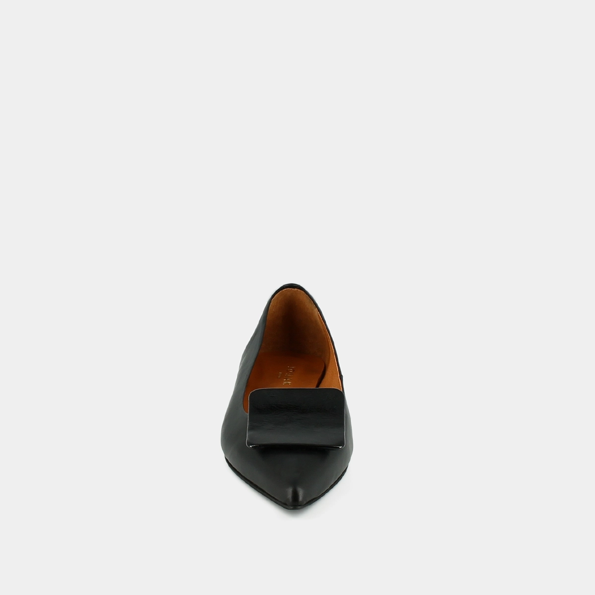 Ballerines à bouts pointus en vernis plissé noir | DURABLE | Jonak