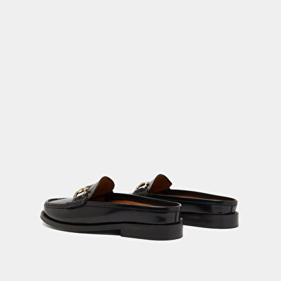 Mocassins à mors dorés en cuir glacé noir | OLIVIA | Jonak