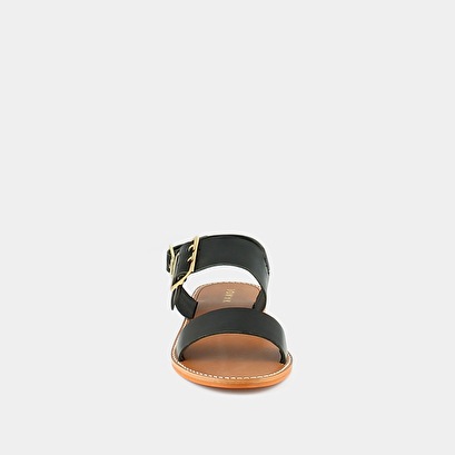 Sandales à boucles en cuir noir | WENDEL | Jonak