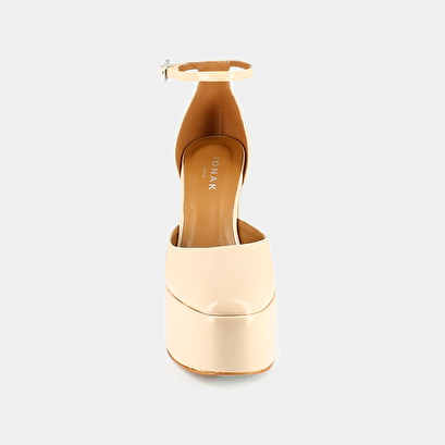 Babies à talons et plateformes en vernis beige | JENNY | Jonak