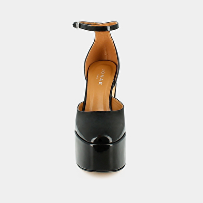 Babies à talons et plateformes en vernis noir | JENNY | Jonak