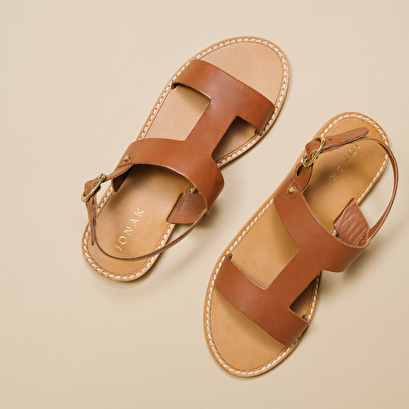Sandales en cuir cognac | WILLONA | Jonak