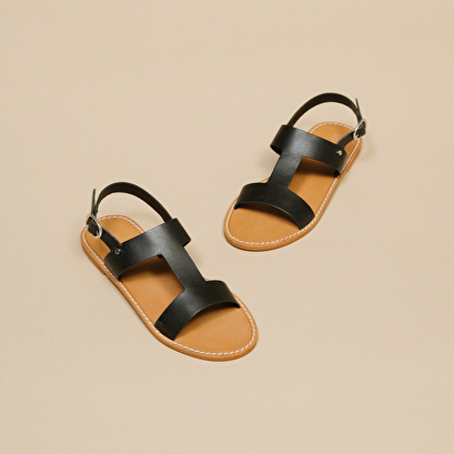 Sandales en cuir noir | WILLONA | Jonak