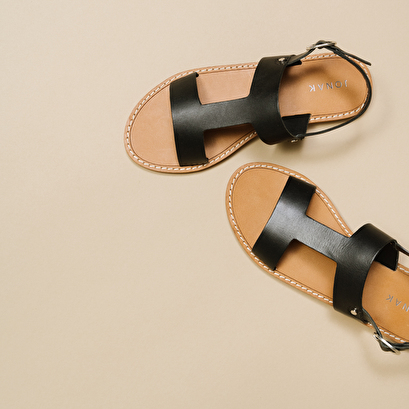 Sandales en cuir noir | WILLONA | Jonak