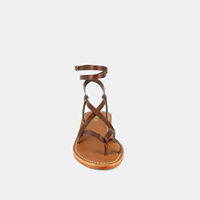 Sandales à brides en cuir marron | WOULLY | Jonak