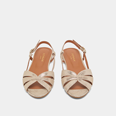 Sandales à brides en velours laminé platine | DELPHINE | Jonak