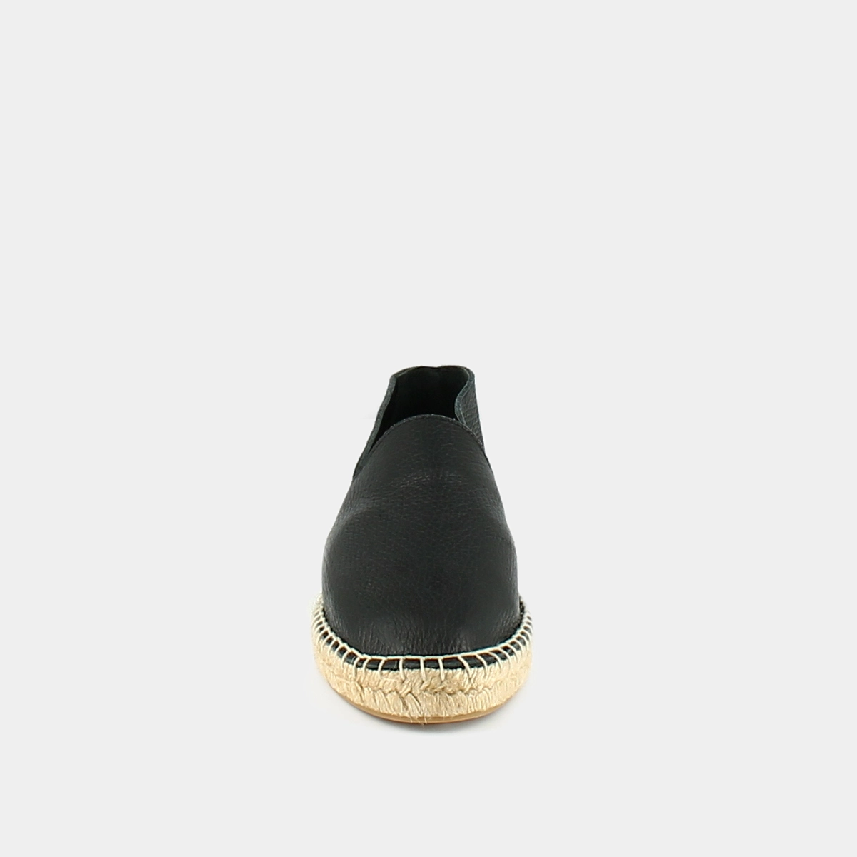 Espadrilles en cuir grainé noir | MAX | Jonak