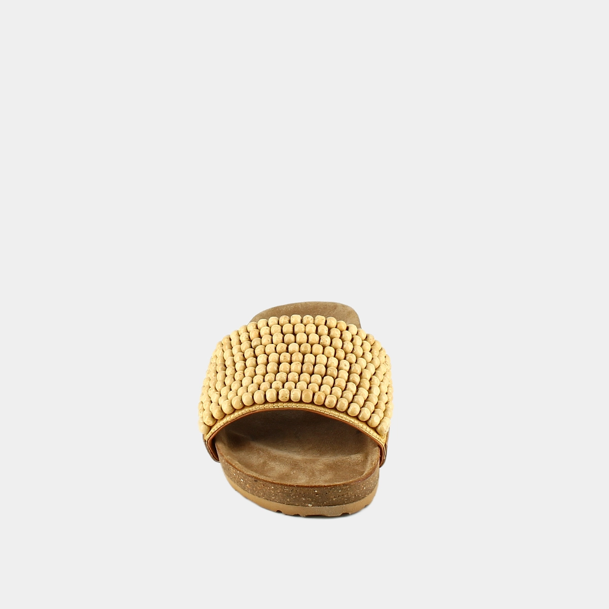 Mules à perles en cuir beige | WALKY | Jonak