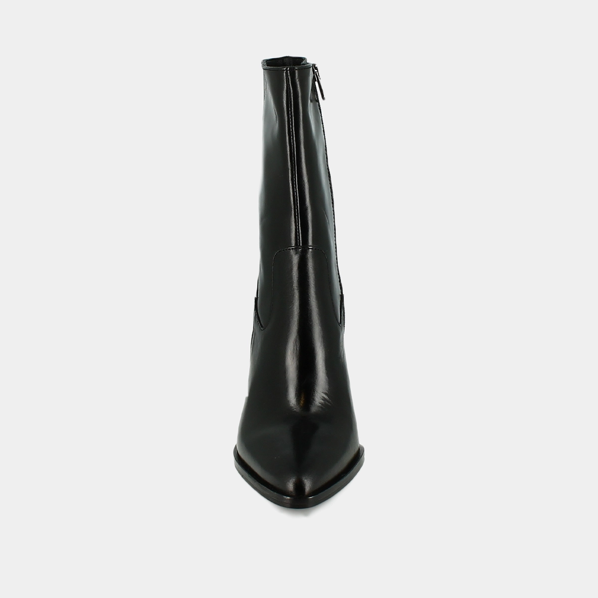 Bottines à talons et bouts pointus en cuir noir | BUSTER | Jonak