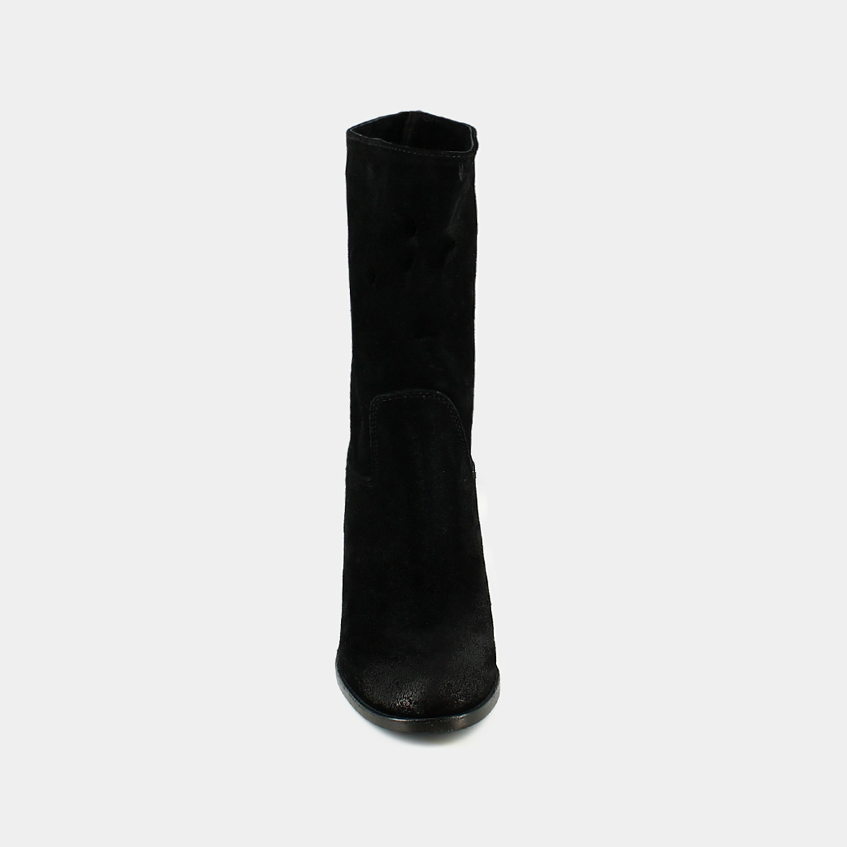 Boots à talons et bouts ovales en croute noire | FRANCINE | Jonak