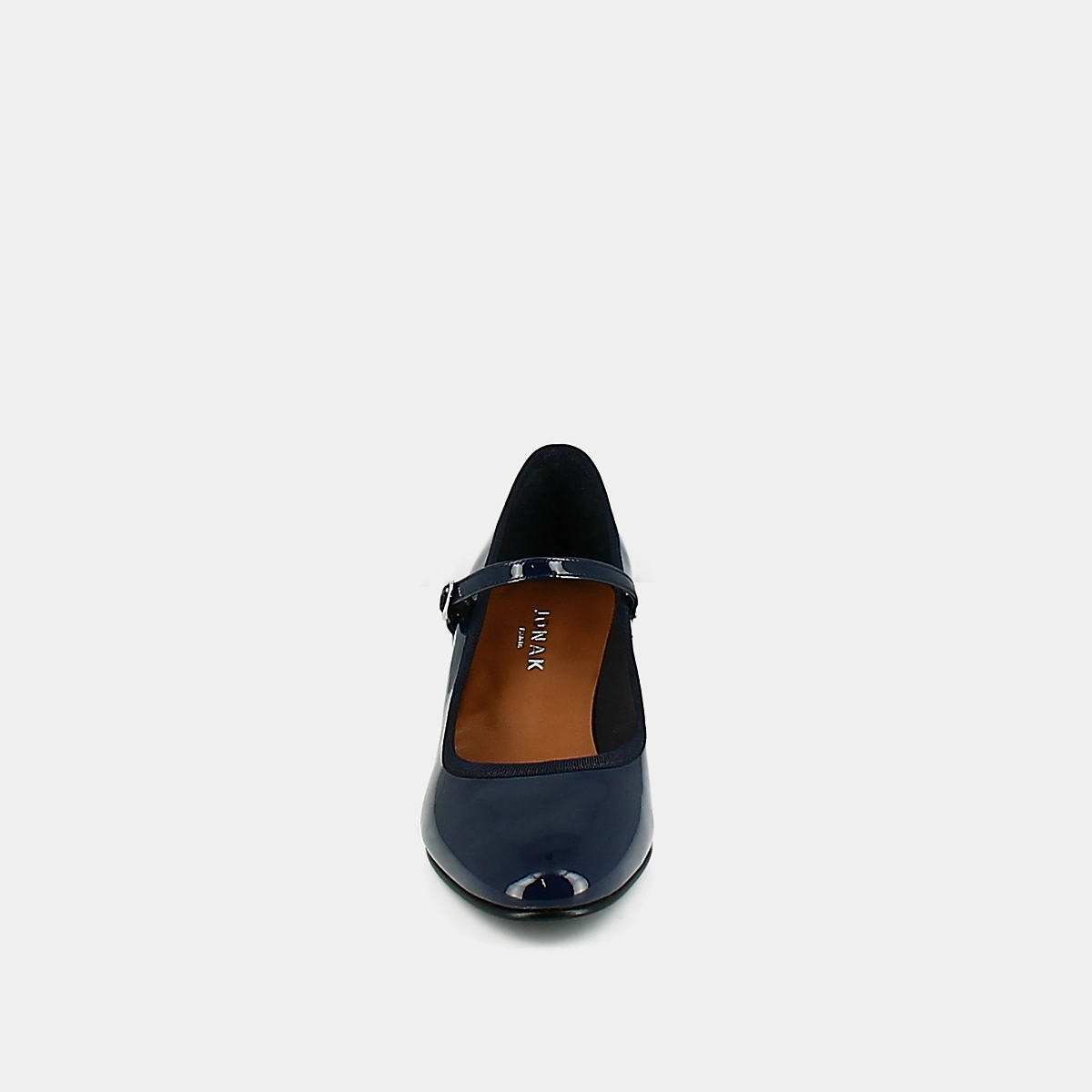 Babies à talons en cuir verni bleu | DALMATIE | Jonak