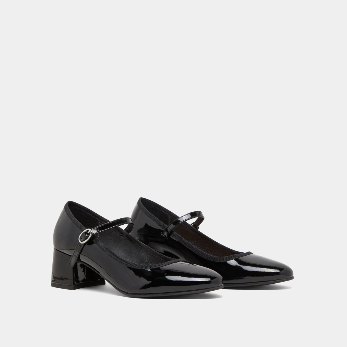 Babies à talons en cuir verni noir | DALMATIE | Jonak