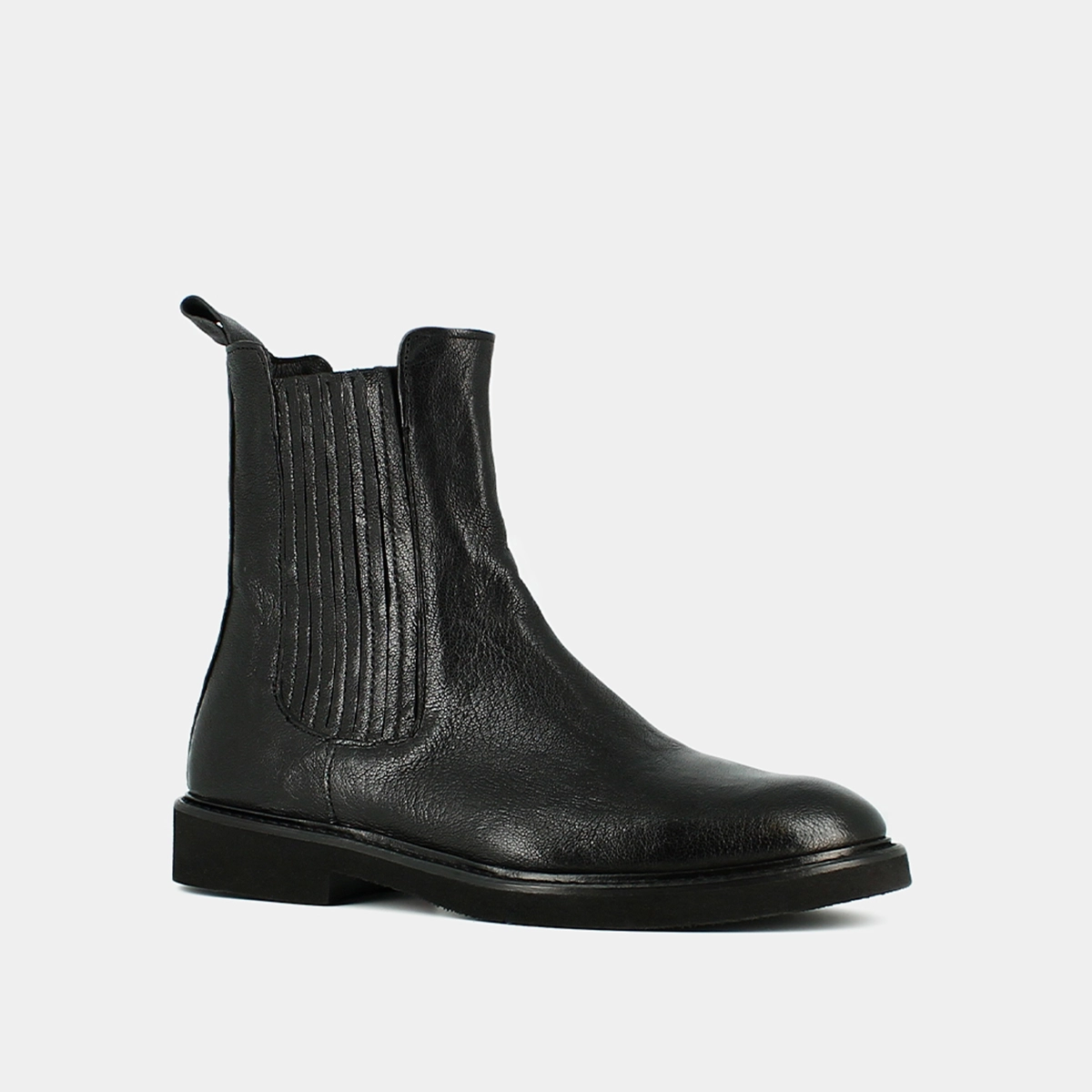 Chelsea boots en cuir vieilli noir | RICK | Jonak