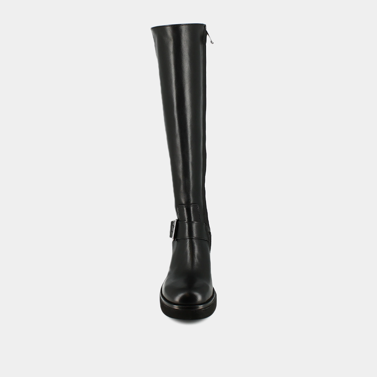 Bottes &agrave; semelles &eacute;paisses et boucles la... en cuir noir | RODEZ | Jonak