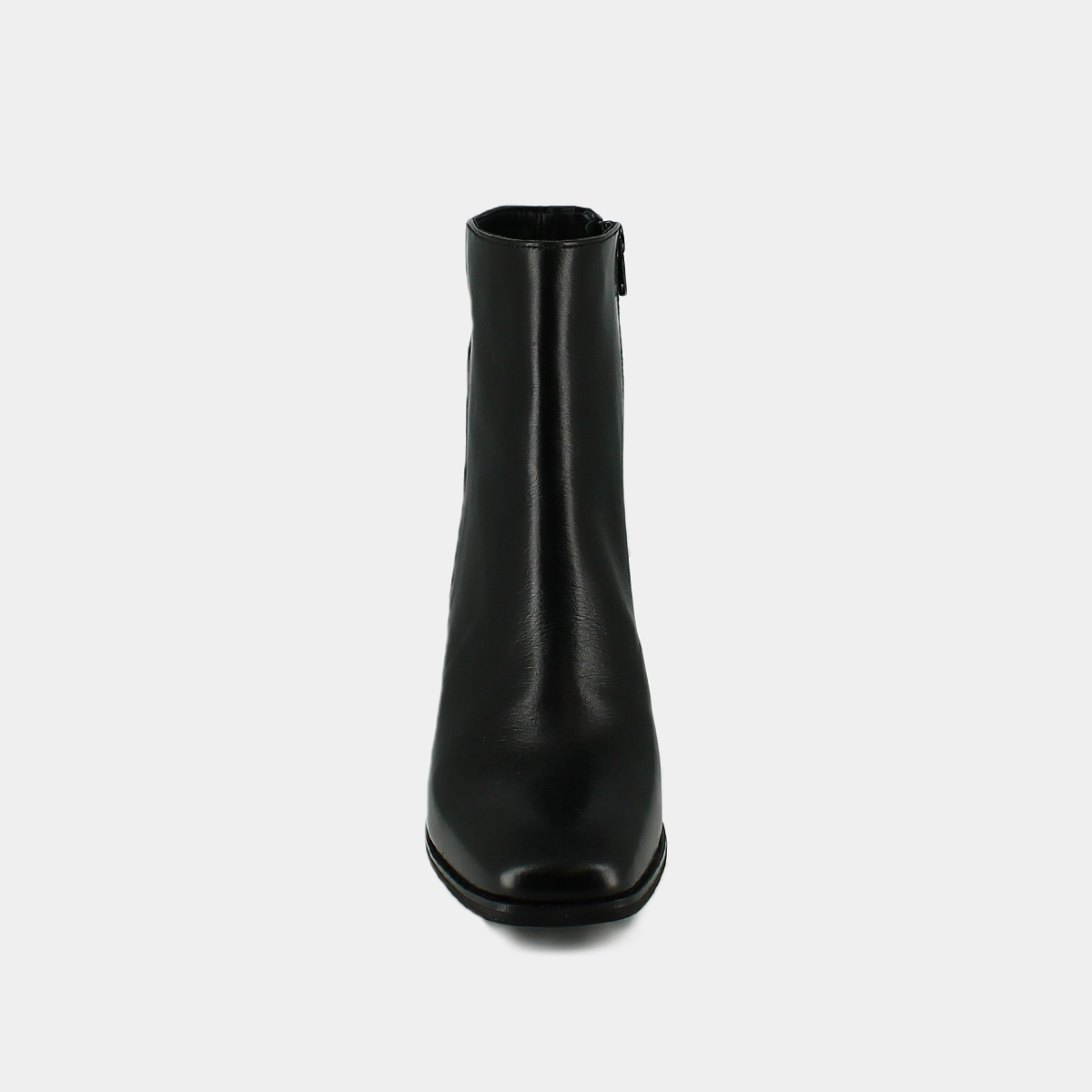 Bottines à talons en cuir et velours noir | ALBAN | Jonak