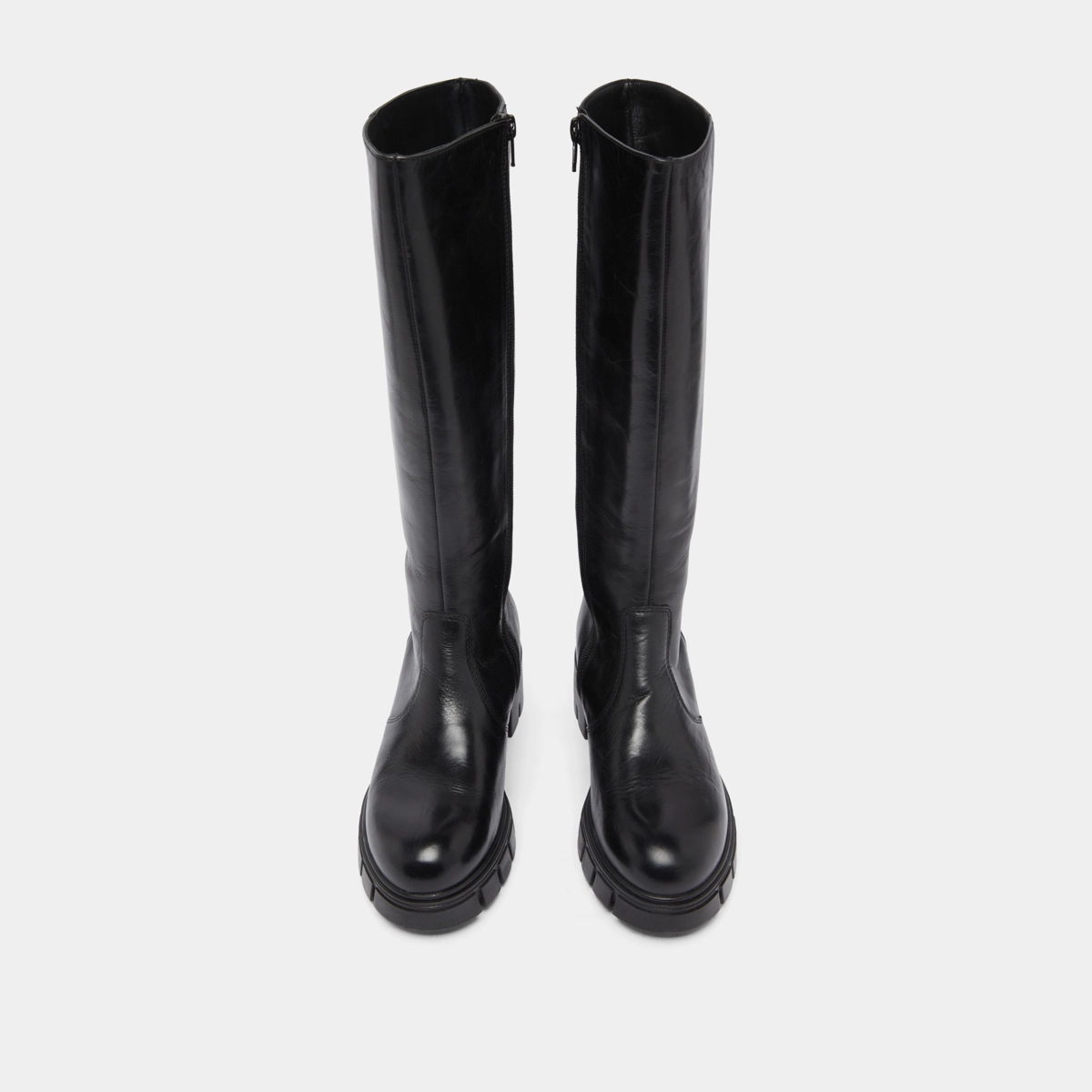 Bottes à semelles crantées en cuir noir | ANTONIN | Jonak