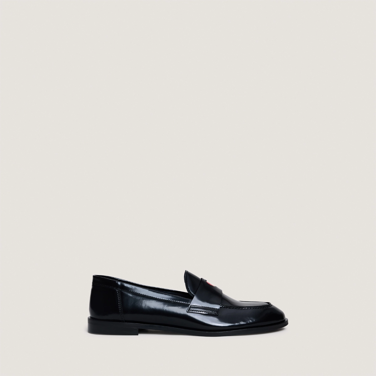 Mocassins à bouts ronds en cuir glacé noir | DONJUAN | Jonak