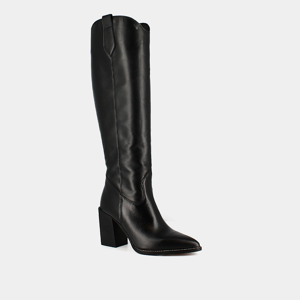 Bottes pointues à talons en cuir noir | PAPRIKA | Jonak