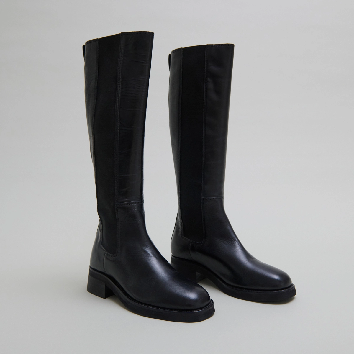 Bottes hautes en cuir noir | PEGGIE | Jonak
