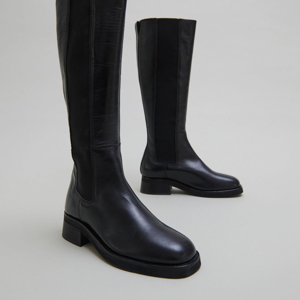 Bottes hautes en cuir noir | PEGGIE | Jonak