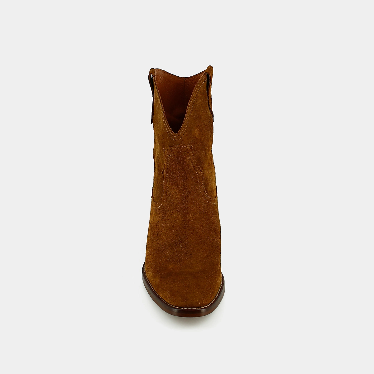 Boots &agrave; bouts ovales en croute cognac | MARBELLA | Jonak