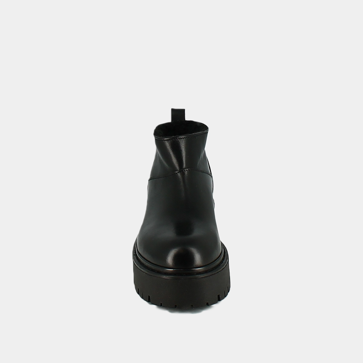 Boots à semelles crantées en cuir noir | RADIO | Jonak