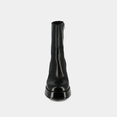 Bottines à talons et bouts carrés noir