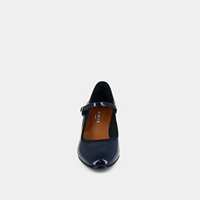 Babies à talons en cuir verni bleu | DALMATIE | Jonak