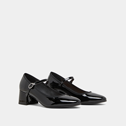 Babies à talons en cuir verni noir | DALMATIE | Jonak